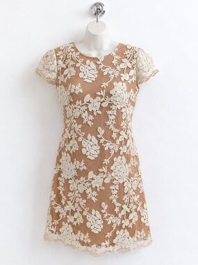 DRESS THE POPULATION  Hope Lace Sheath Dress